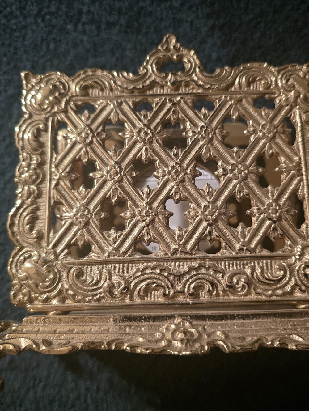 Vintage Virginia Metalcrafters Brass Calender Letter Or Picture Holder